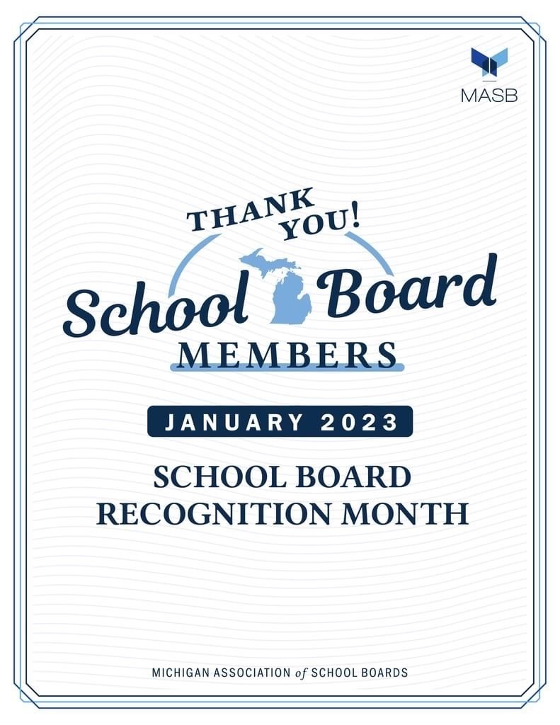 Thank you school board members! January 2023 School Board Recognition Month
